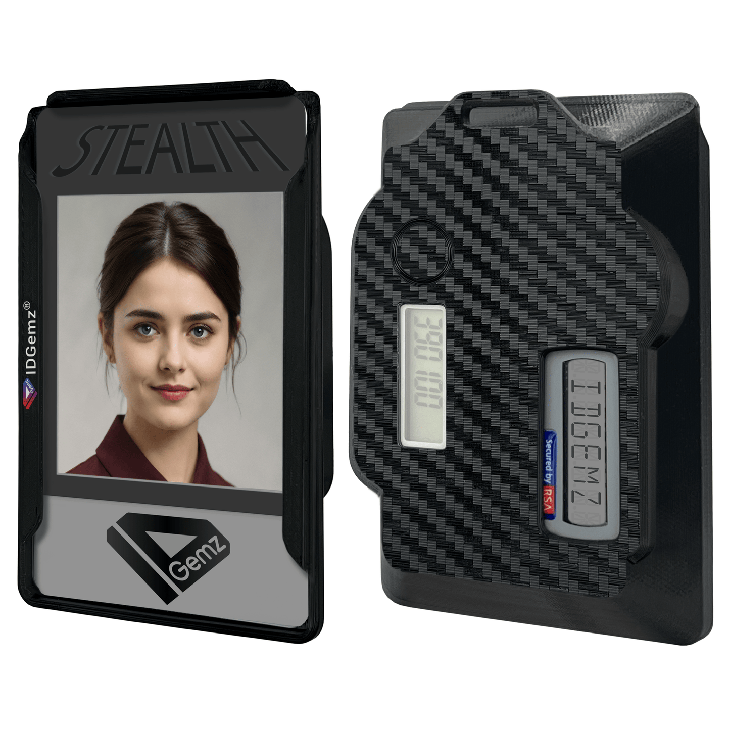 Badge Holder for Digipass GO - 6 Tokens - Stealth Black - Holds up to 3 Badges - IDGemz by NerdWidgets