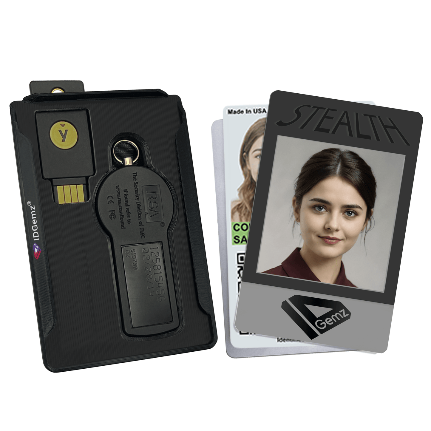 Badge Holder for Yubikey 5 NFC & RSA SecurID Tokens - IDGemz by NerdWidgets