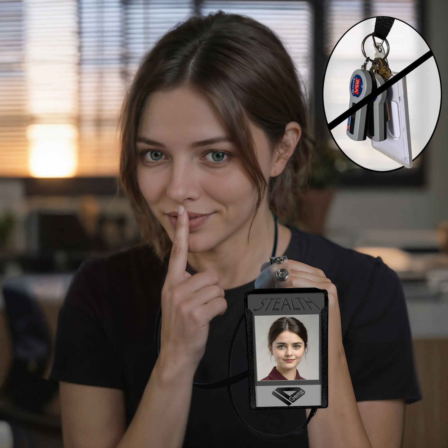 Stealth Badge Holder for 1, 2, or 3 RSA SecurID Tokens - Holds up to 3 Badges - IDGemz by NerdWidgets