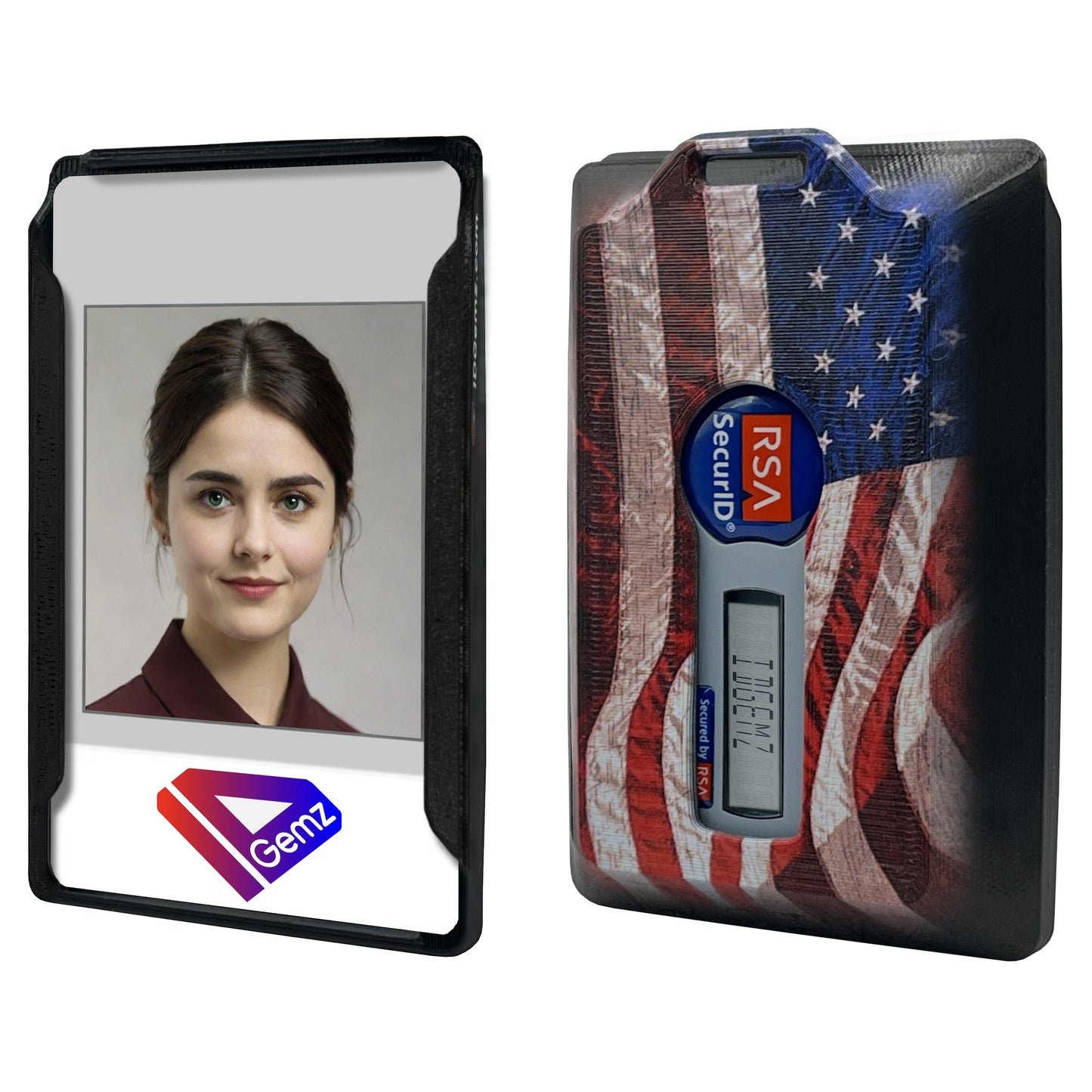 Patriotic Badge Holder for 1, 2, or 3 RSA SecurID Tokens - Holds up to 3 Badges