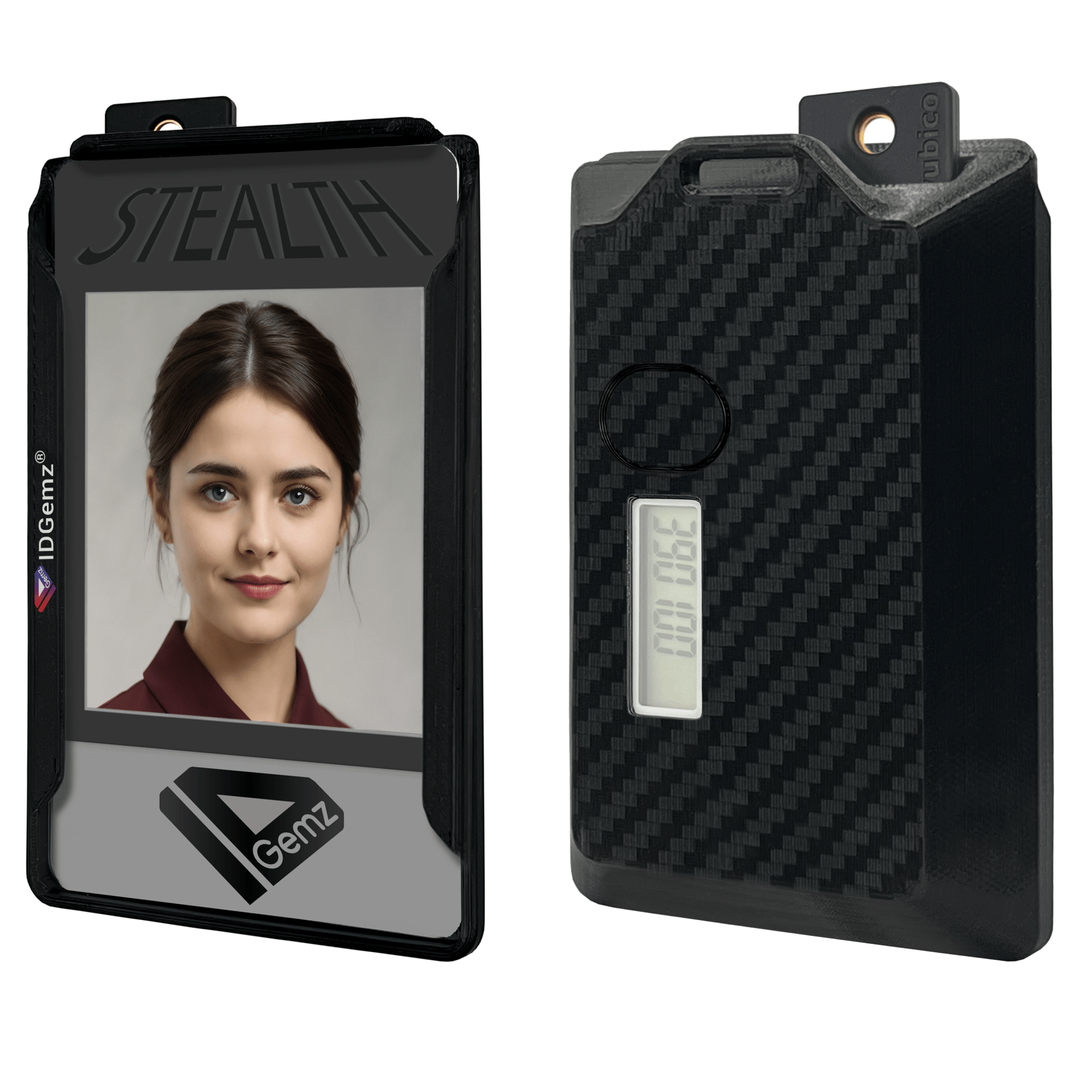 Badge Holder for Digipass GO - 7 Tokens - Stealth Black - Holds up to 3 Badges - IDGemz by NerdWidgets