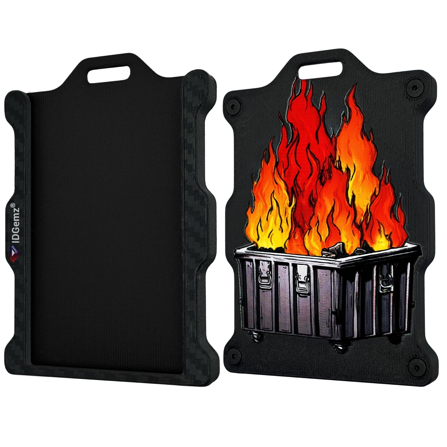 Dumpster Fire Badge Holder - Holds 1 to 4 Badges - IDGemz by NerdWidgets