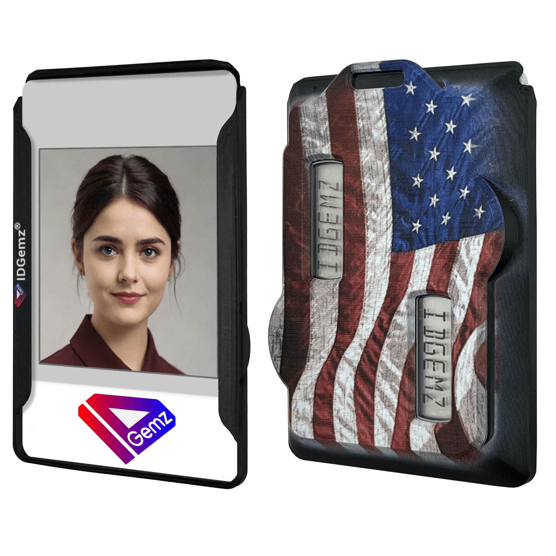 Patriotic Badge Holder for 1, 2, or 3 RSA SecurID Tokens - Holds up to 4 Badges - IDGemz by NerdWidgets