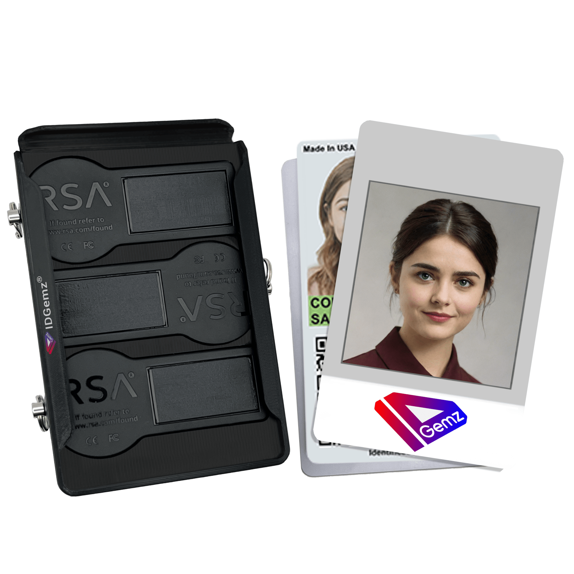Patriotic Badge Holder for 1, 2, or 3 RSA SecurID Tokens - Holds up to 4 Badges - IDGemz by NerdWidgets