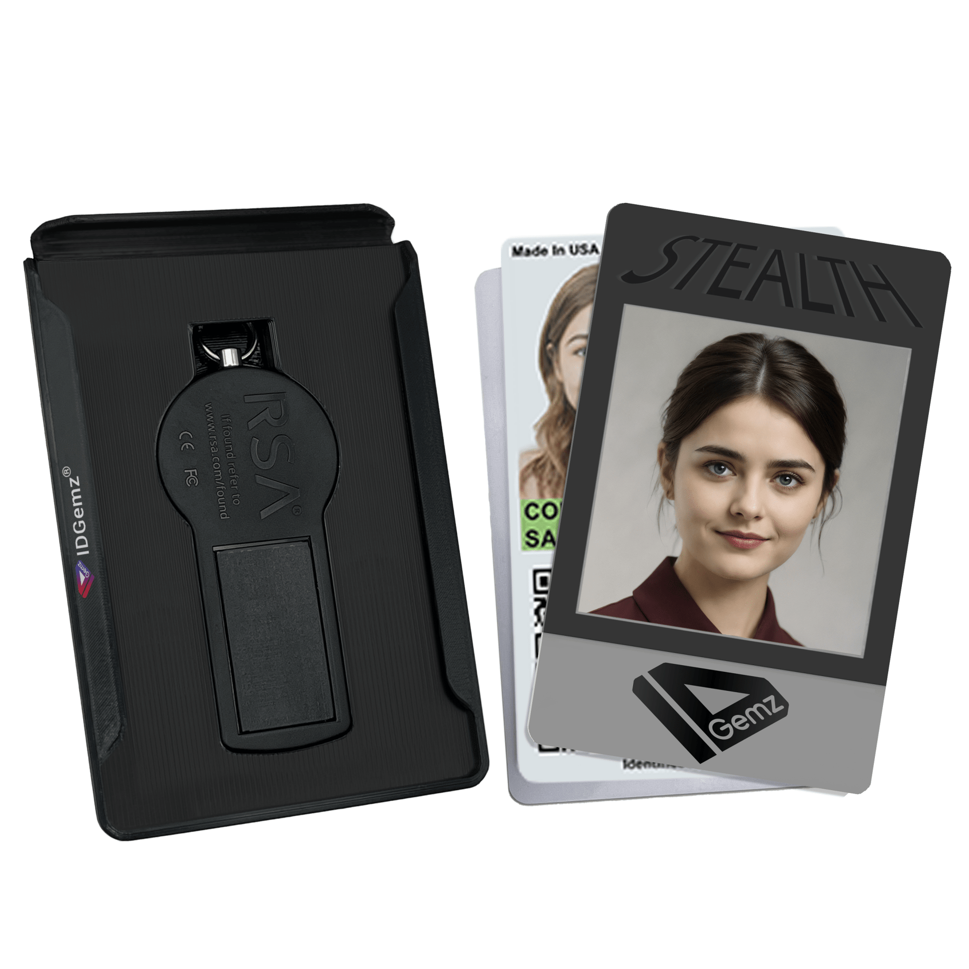 Stealth Badge Holder for 1, 2, or 3 RSA SecurID Tokens - Holds up to 4 Badges - IDGemz by NerdWidgets